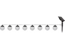 Star Trading Lichterkette Solar Globus, 8 LEDs, 2.1 m, Schwarz