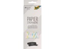 Folia Strohhalme Papier, 25 Stück,  Pastell Streifen