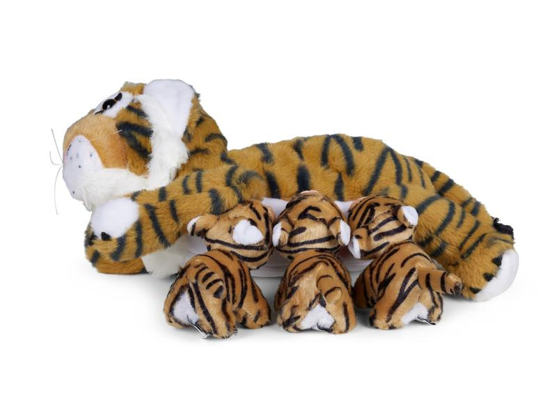 Mamanimals Kuscheltier Mama Tiger &amp; Babys