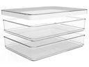 Rotho Kühlschrankorganizer Loft 1.7 l, Transparent/Weiss