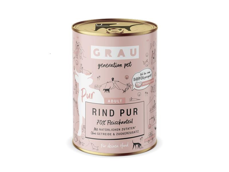 Grau Nassfutter Rind Pur, 6 x 400 g