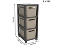 Rotho Aufbewahrungsbox Brisen Anthrazit/Beige