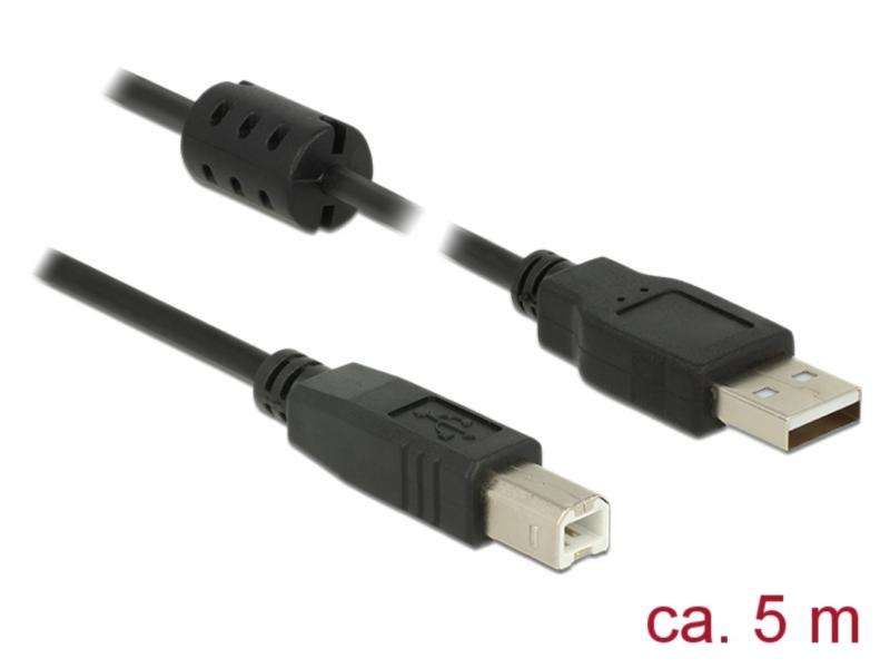 Delock USB 2.0-Kabel A - B 5 m