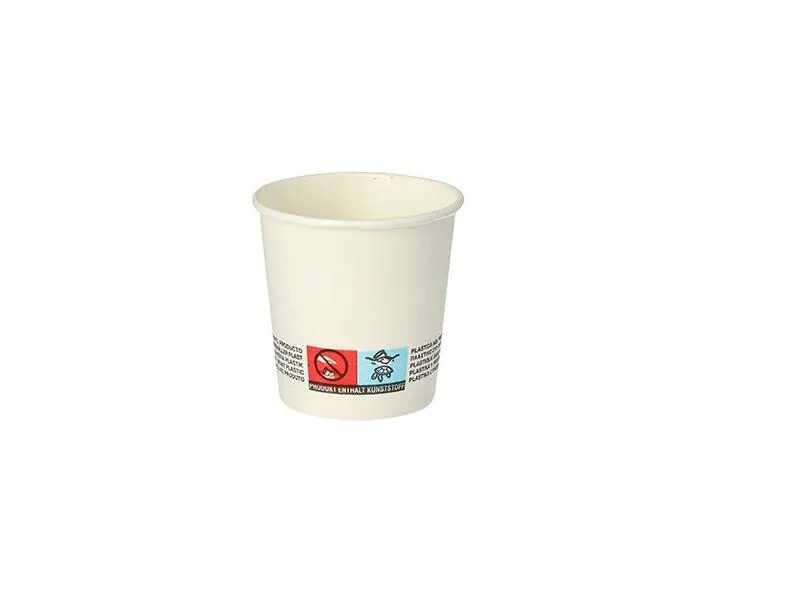 Papstar Einwegbecher Pure 100 ml, 50 Stück, Weiss