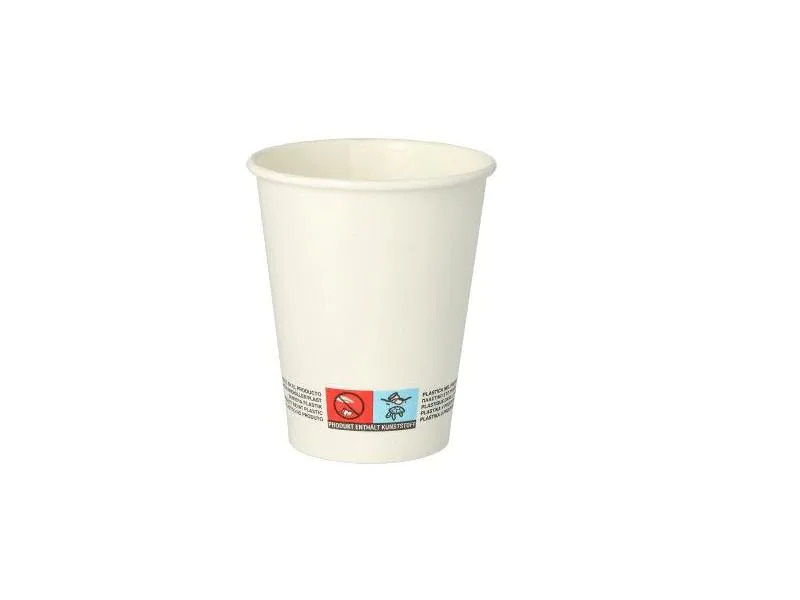Papstar Einwegbecher Pure 200 ml, 50 Stück, Weiss
