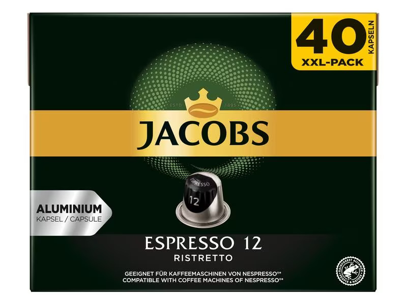 Jacobs Kaffeekapseln Espresso 12 Ristretto 40 Stück