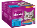Whiskas Nassfutter 1+, Fisch Auswahl in Gelee, 24 x 85 g