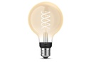 Philips Hue Leuchtmittel White, E27, Filament, Globe, 550 lm