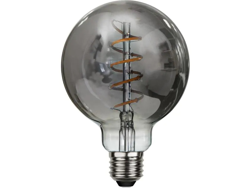 Star Trading Lampe LED Spiral Filament Smoke, 2 W (15 W), E27, Warmweiss