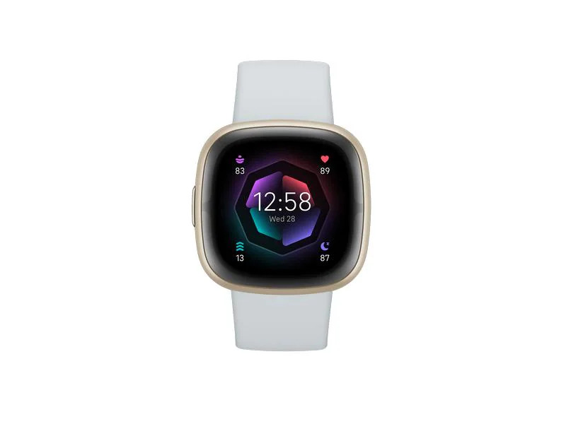 Fitbit Sense 2 Smartwatch Hellblau/Gold
