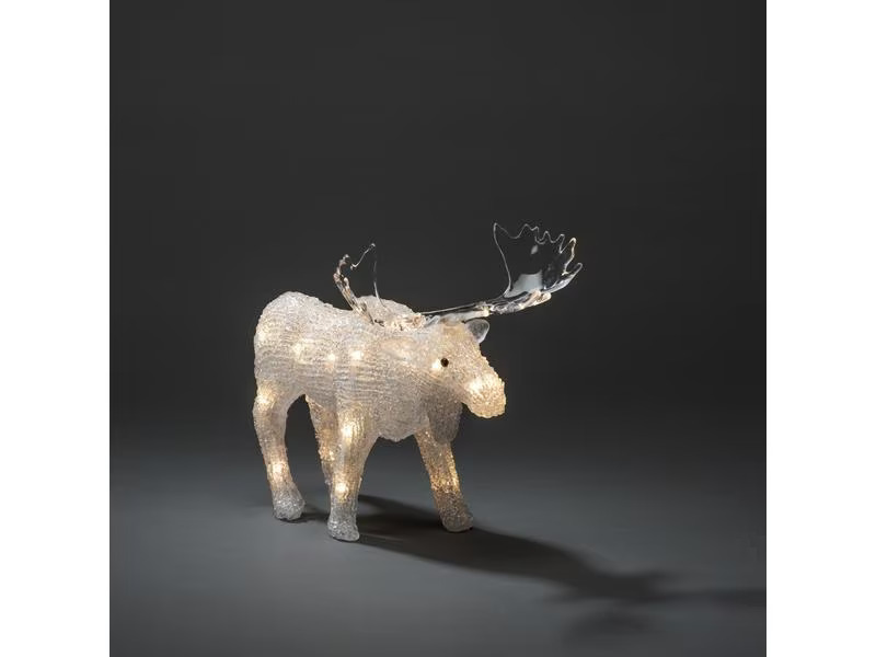 Konstsmide LED-Figur Acryl Elch, 21 cm, Klar