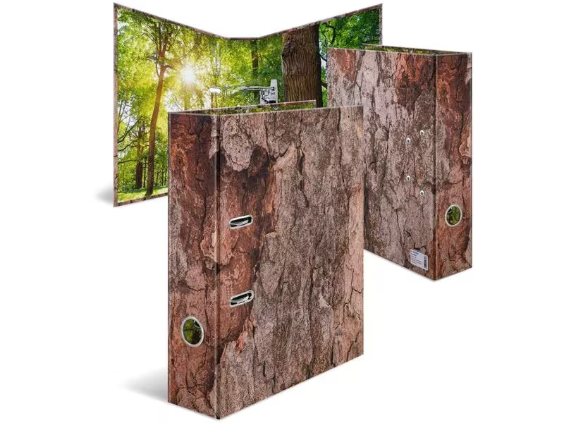 HERMA Ordner Wood 7 cm, Dunkelbraun