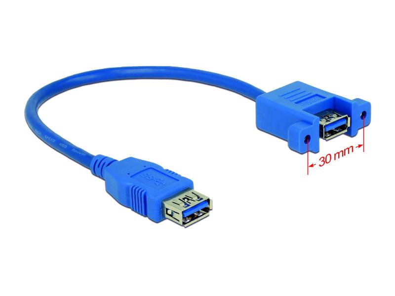 Delock USB 3.0-Einbaukabel A - A 0.15 m