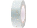 Rico Design Washi Tape Punkte 1.5 cm x 10 m, Gold/Mint