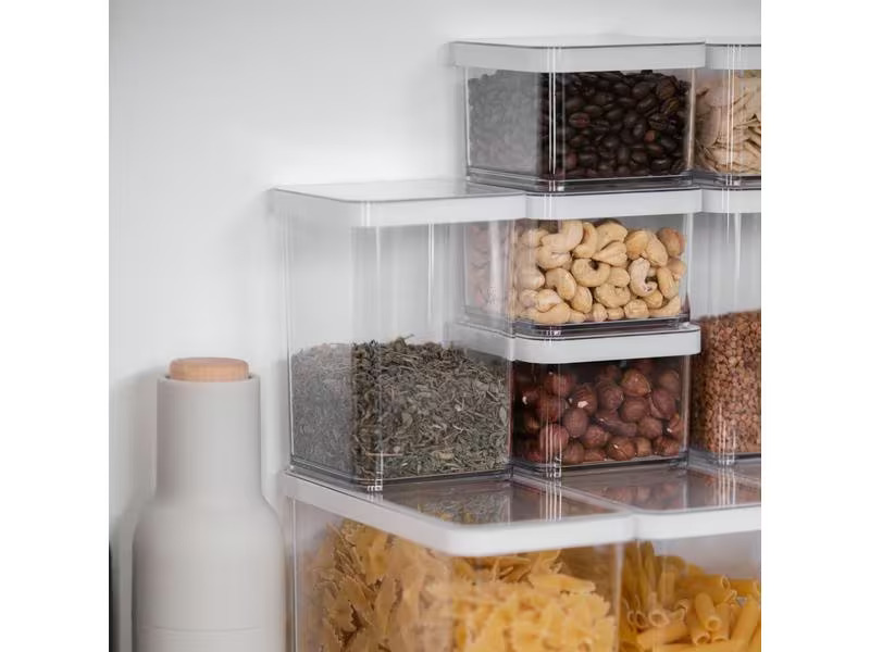 Rotho Vorratsdose Loft 5 Stück, 5.25 l, Transparent/Weiss