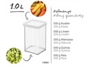 Rotho Vorratsdose Loft 5 Stück, 5.25 l, Transparent/Weiss