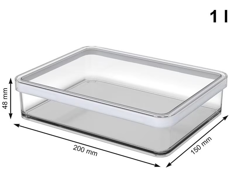 Rotho Vorratsdose Loft 5 Stück, 5.25 l, Transparent/Weiss