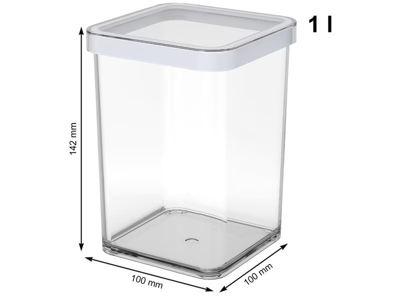 Rotho Vorratsdose Loft 5 Stück, 5.25 l, Transparent/Weiss