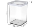 Rotho Vorratsdose Loft 5 Stück, 5.25 l, Transparent/Weiss