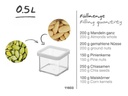 Rotho Vorratsdose Loft 5 Stück, 6.1 l, Transparent/Weiss