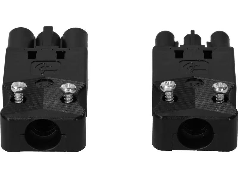 Max Hauri Set Stecker und Kupplung AC 166 flach, 3-polig