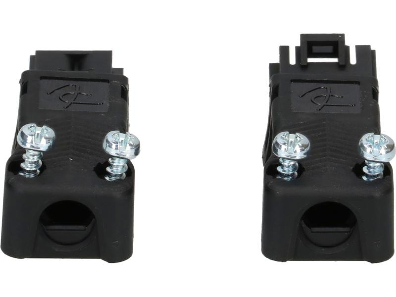 Max Hauri Set Stecker und Kupplung AC 164 flach, 2-polig