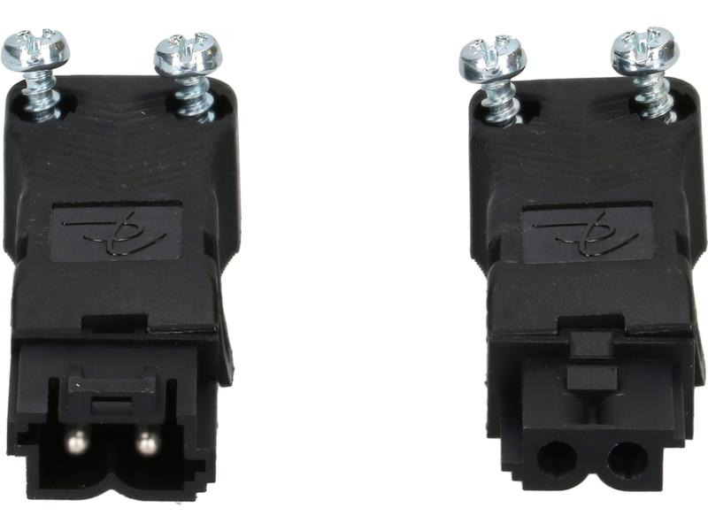 Max Hauri Set Stecker und Kupplung AC 164 flach, 2-polig