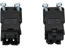 Max Hauri Set Stecker und Kupplung AC 164 flach, 2-polig