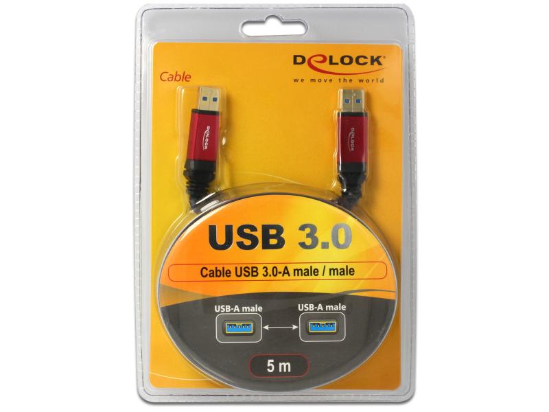 Delock USB 3.0-Kabel A - A Premium 5 m