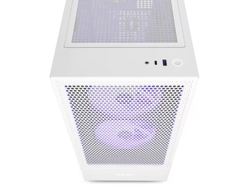 NZXT PC-Gehäuse H5 Flow RGB Weiss matt