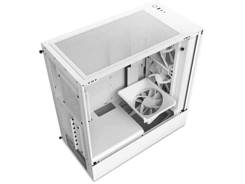 NZXT PC-Gehäuse H5 Flow RGB Weiss matt
