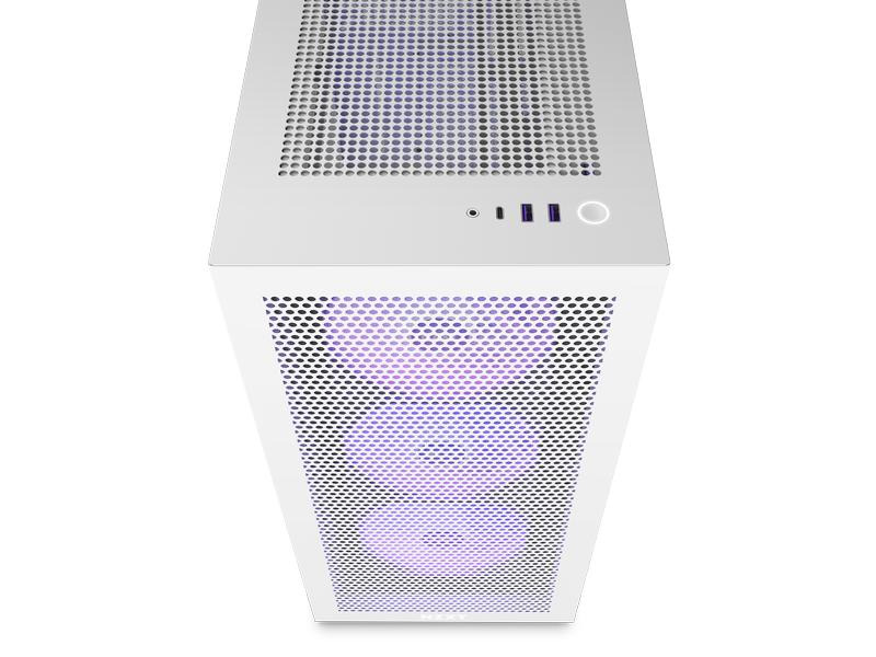 NZXT PC-Gehäuse H7 Flow RGB Weiss matt