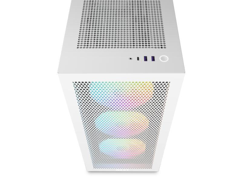 NZXT PC-Gehäuse H7 Flow RGB Weiss matt