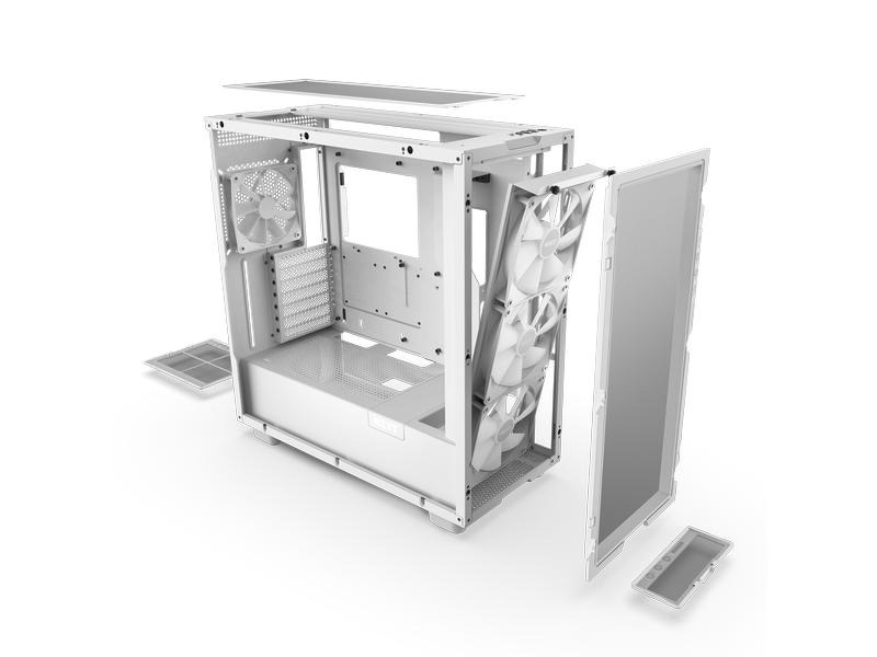 NZXT PC-Gehäuse H7 Flow RGB Weiss matt