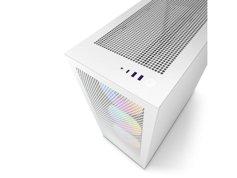 NZXT PC-Gehäuse H7 Flow RGB Weiss matt