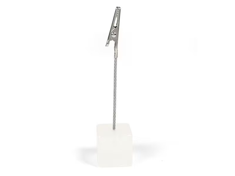 Trendform Tischkarte Halter Cube 1 Stück, Weiss matt