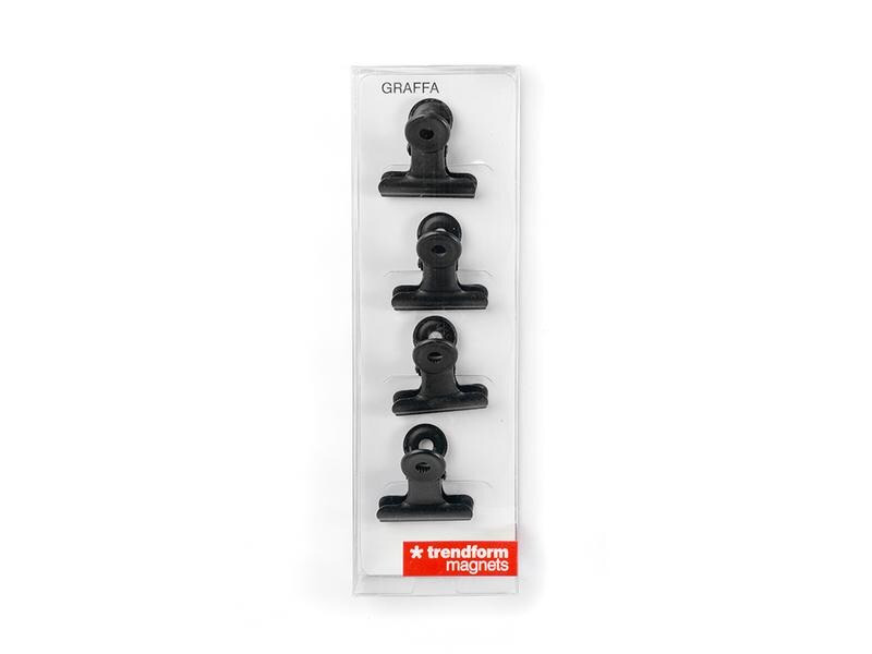 Trendform Magnetclip Graffa 4er Set, Schwarz