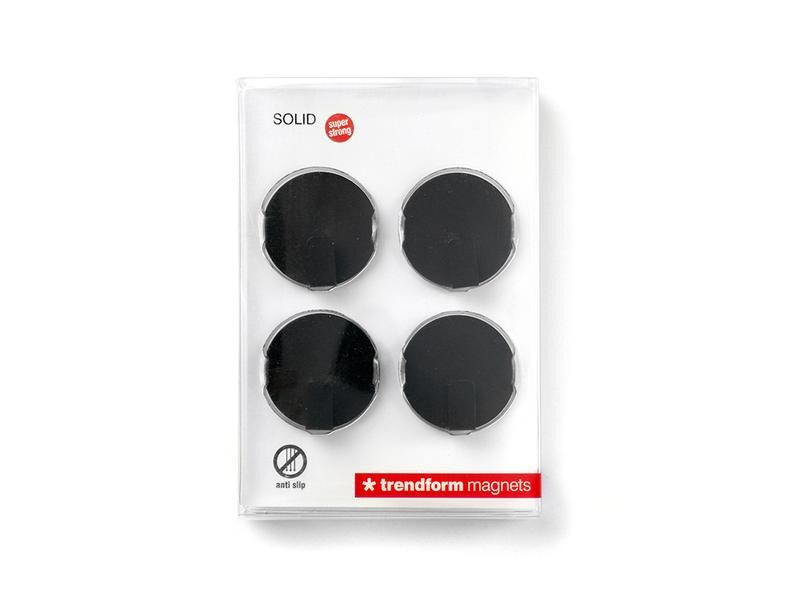 Trendform Hakenmagnet Solid 4er Set, Schwarz