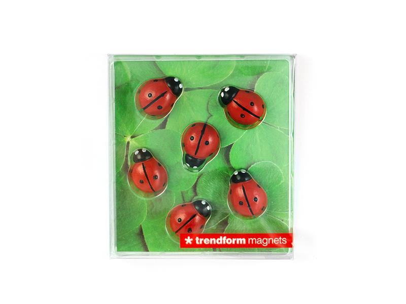 Trendform Haftmagnet Marienkäfer 6er Set, Rot