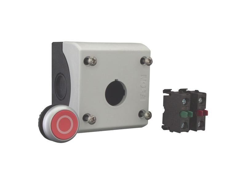 Eaton Drucktaster im Gehäuse, 1Ö + 1S, Rot