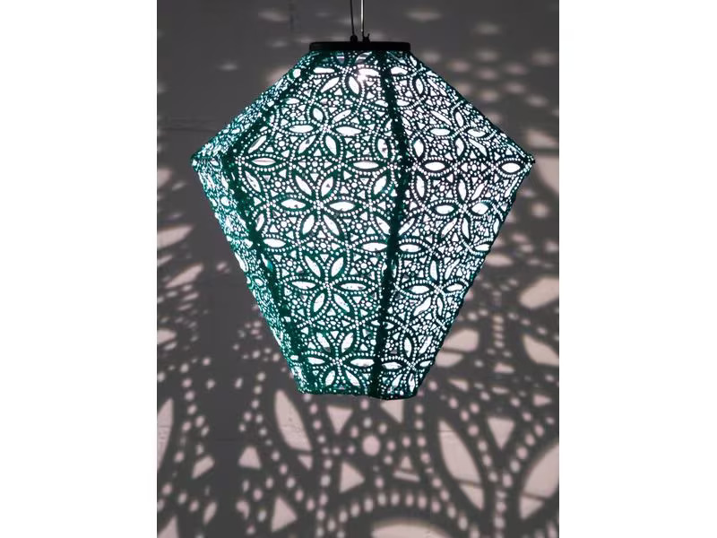COCON Lampion LED Solar 3er-Set, Blau