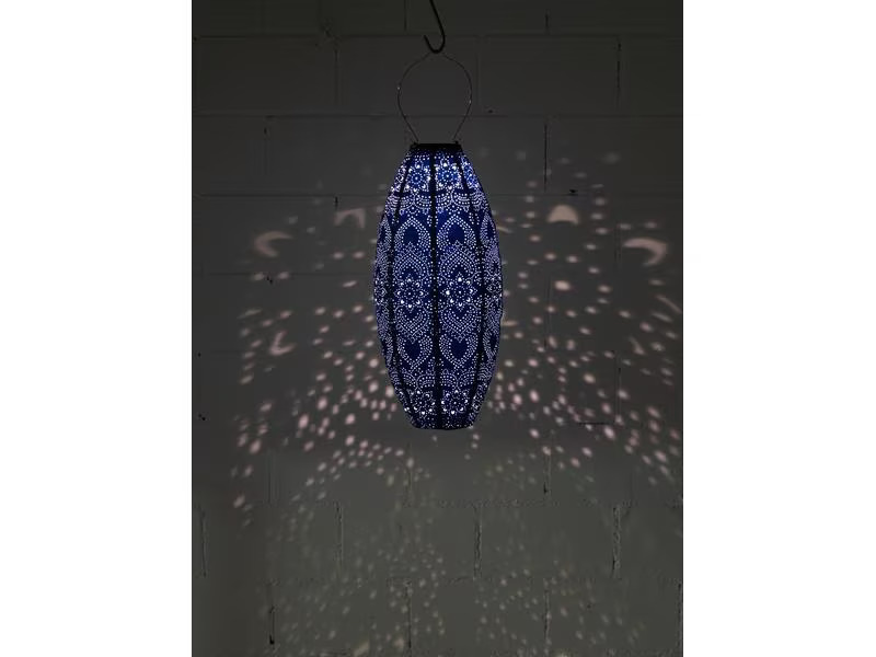 COCON Lampion LED Solar 3er-Set, Blau