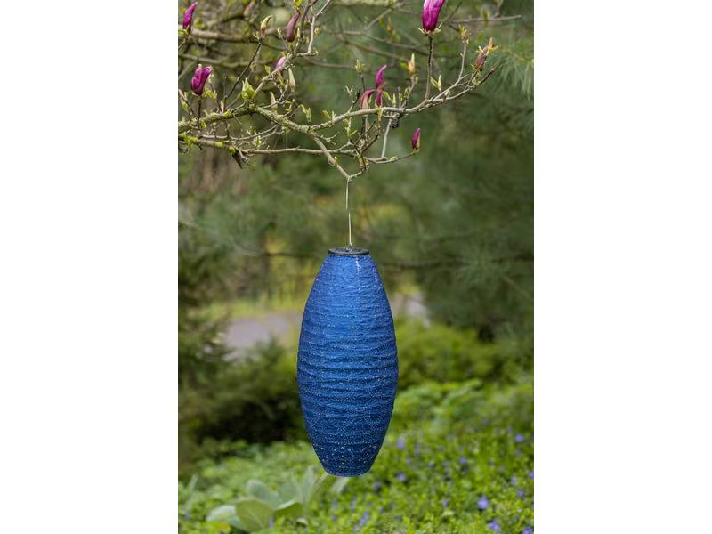 COCON Lampion LED Solar 3er-Set, Blau
