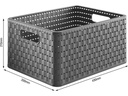 Rotho Aufbewahrungskorb Country 36,8 x 27,8 x 19,1 cm, Anthrazit