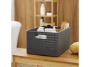 Rotho Aufbewahrungskorb Country 36,8 x 27,8 x 19,1 cm, Anthrazit
