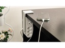 STEFFEN Tischsteckdosenleiste Clamp 3x T13, USB-A+C, Weiss