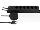 Max Hauri Steckdosenleiste Prime Line 6x T13 mit ext. Schalter Schwarz