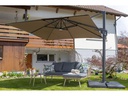 COCON Sonnenschirm mit LED, 300 x 300 cm, hängend, Taupe