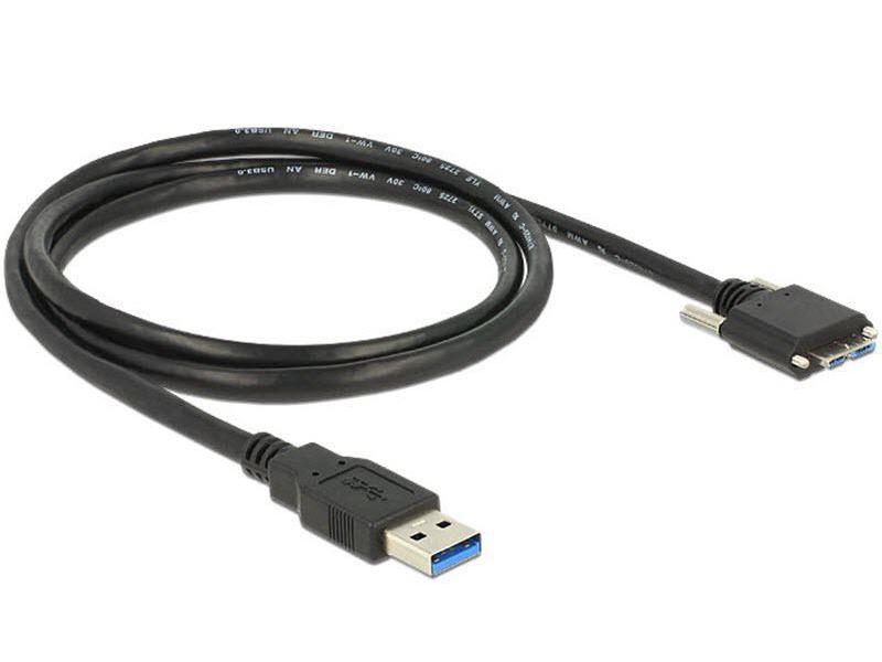 Delock USB 3.0-Kabel A - MicroB verschraubbar 1 m