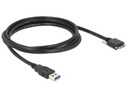 Delock USB 3.0-Kabel A - MicroB verschraubbar 2 m